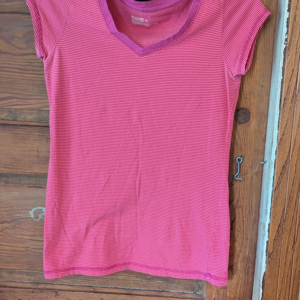 Mossimo Supply Co. Pink Striped Long Sleeve‎ Tee